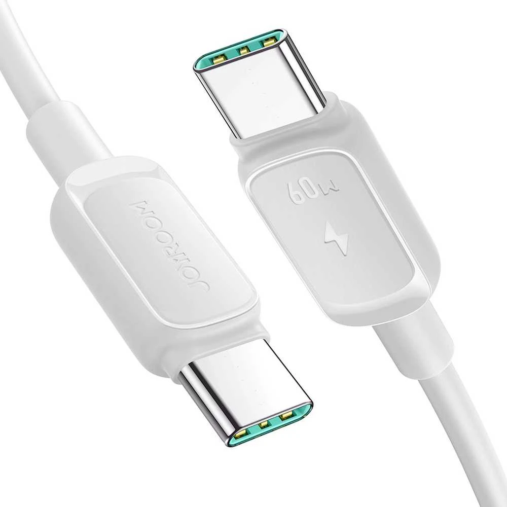 Kabelis Joyroom S-A14 USB-C – USB-C 60W 1,2m – baltos spalvos