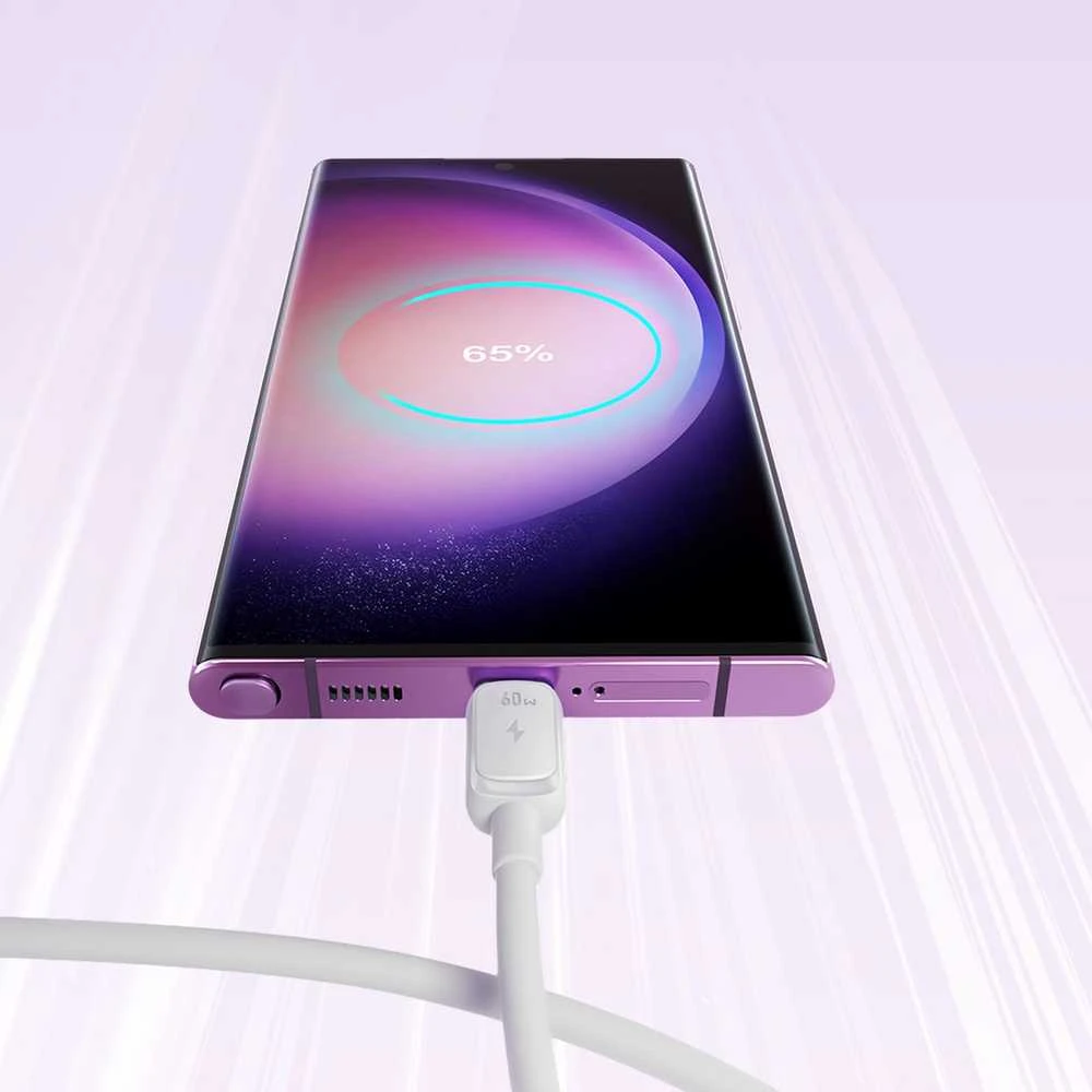 Kabelis Joyroom S-A14 USB-C – USB-C 60W 1,2m – baltos spalvos