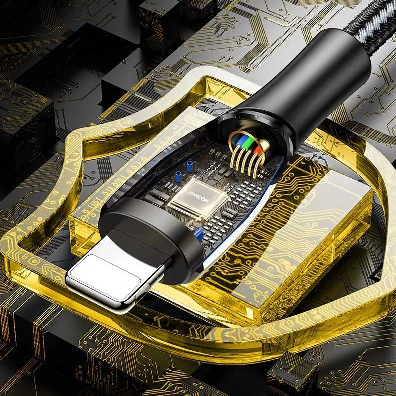 USB laidas, skirtas Lightning Joyroom S-1230K6 2.4A 1.2m (juodas)