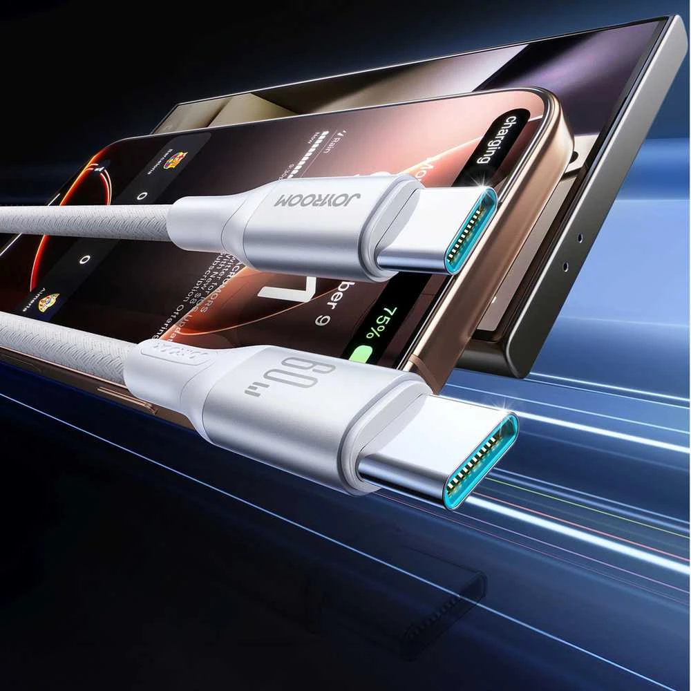 USB kabelis Joyroom S-A28 USB-C į USB-C 60W 2.0m baltas
