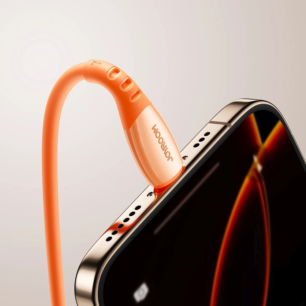Joyroom S-A59 „Vibrant“ serijos 3A USB-A – „Lightning“ laidas 1,2 m – oranžinis