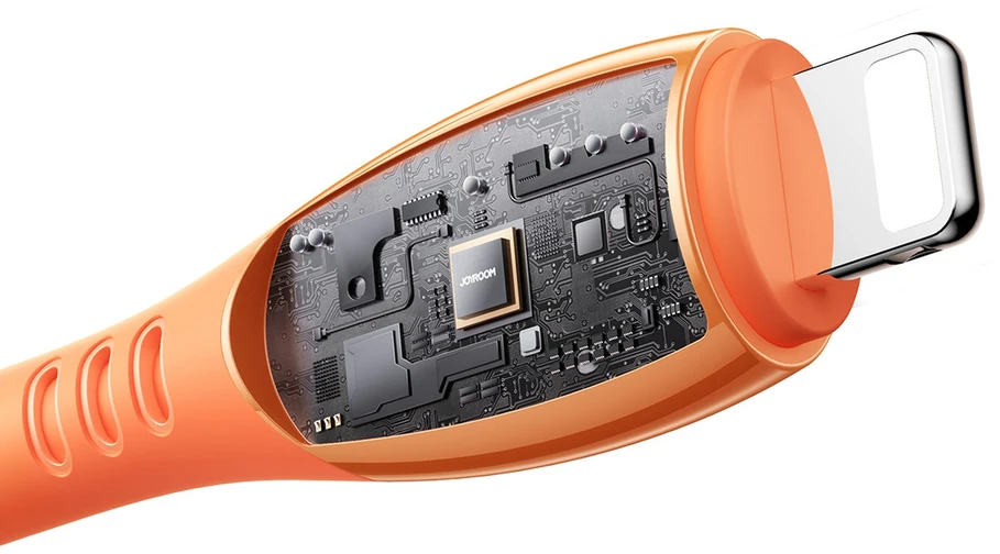 Joyroom S-A59 „Vibrant“ serijos 3A USB-A – „Lightning“ laidas 1,2 m – oranžinis
