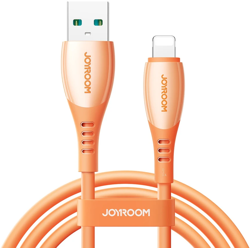 Joyroom S-A59 „Vibrant“ serijos 3A USB-A – „Lightning“ laidas 1,2 m – oranžinis