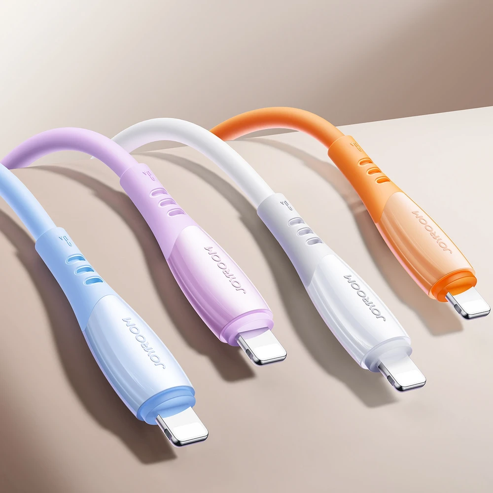 Joyroom S-A59 „Vibrant“ serijos 3A USB-A – „Lightning“ laidas 1,2 m – oranžinis