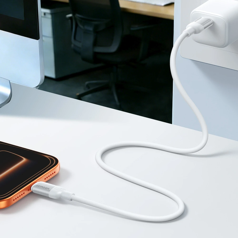 Joyroom S-A62 Lively serijos 3A USB-A - USB-C kabelis 1,2 m - baltas