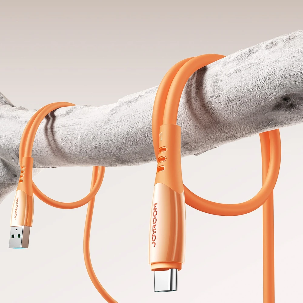 Joyroom S-A59 Vibrant serijos 3A USB-A - USB-C kabelis 1.2m - Oranžinis