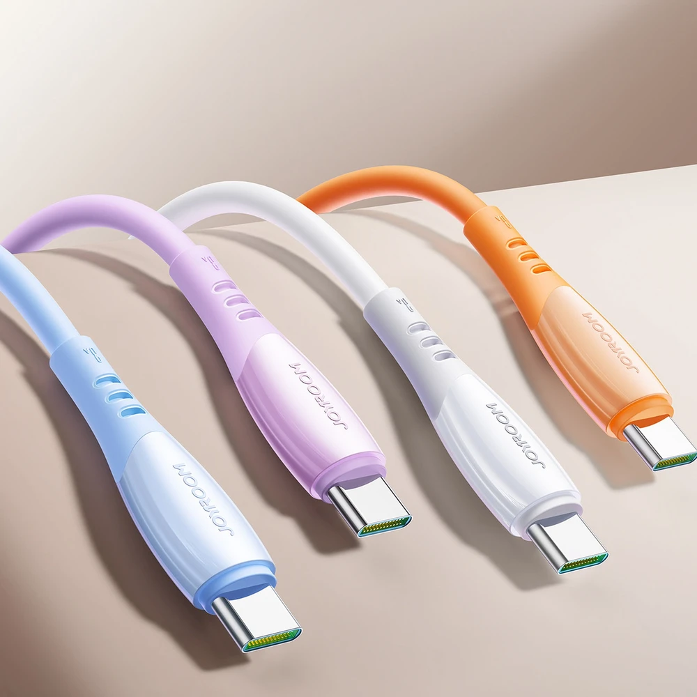 Joyroom S-A59 Vibrant serijos 3A USB-A - USB-C kabelis 1.2m - Oranžinis