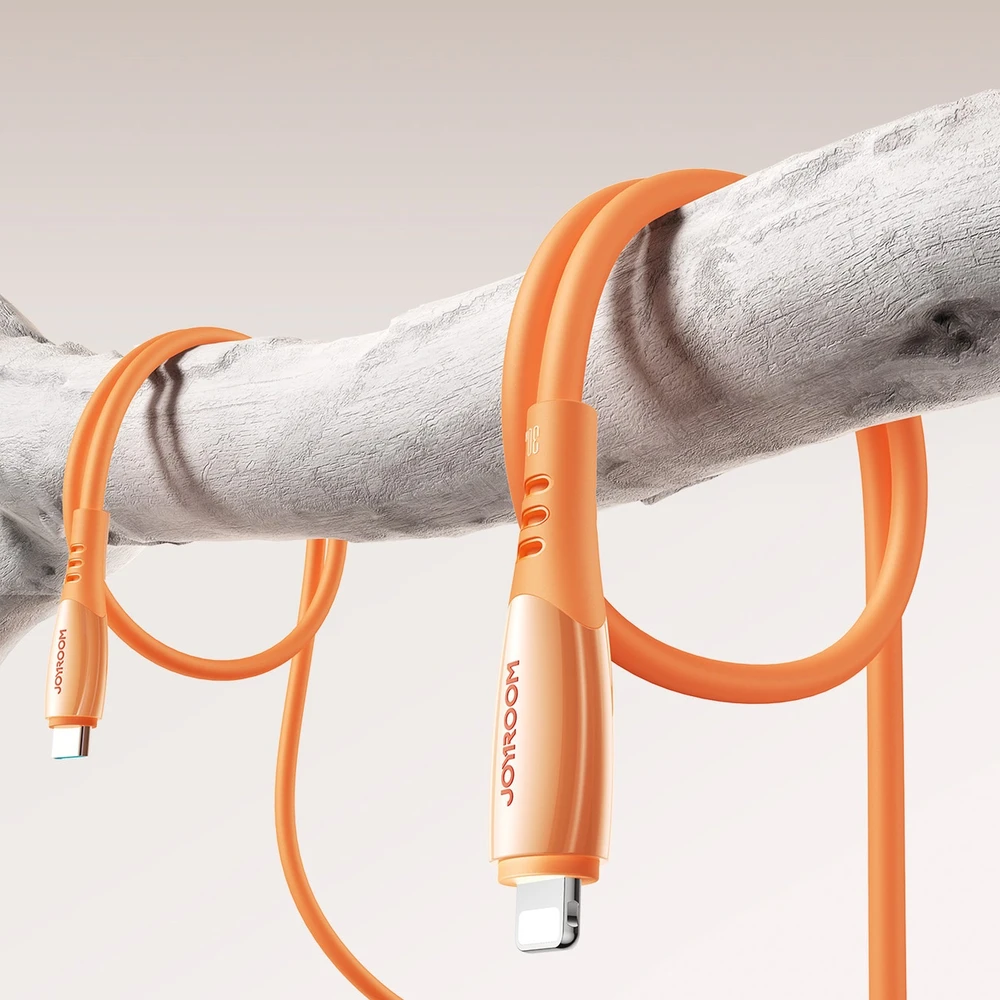 Joyroom S-A59 Vibrant Series 30W USB-C - Lightning kabelis 1.2m - oranžinis
