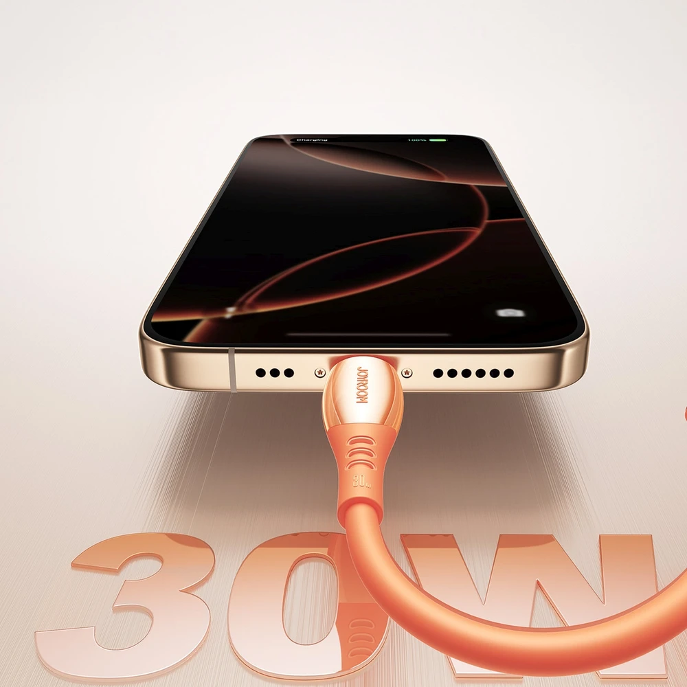 Joyroom S-A59 Vibrant Series 30W USB-C - Lightning kabelis 1.2m - oranžinis