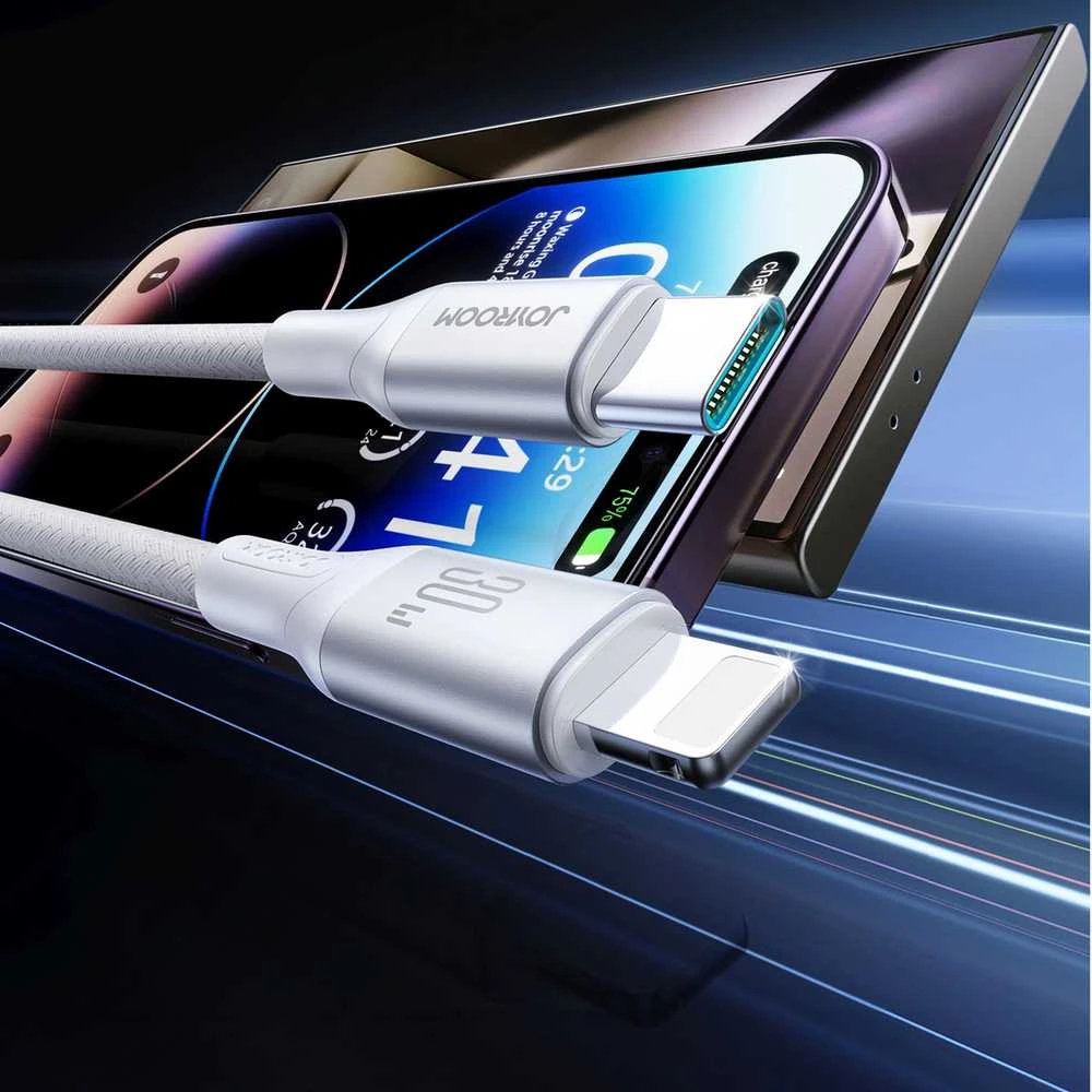 USB kabelis Joyroom S-A28 USB-C į Lightning 30W 2.0m baltas