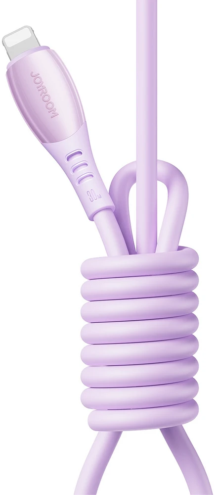 Joyroom S-A59 Vibrant Series 30W USB-C - Lightning kabelis 1.2m - violetinė