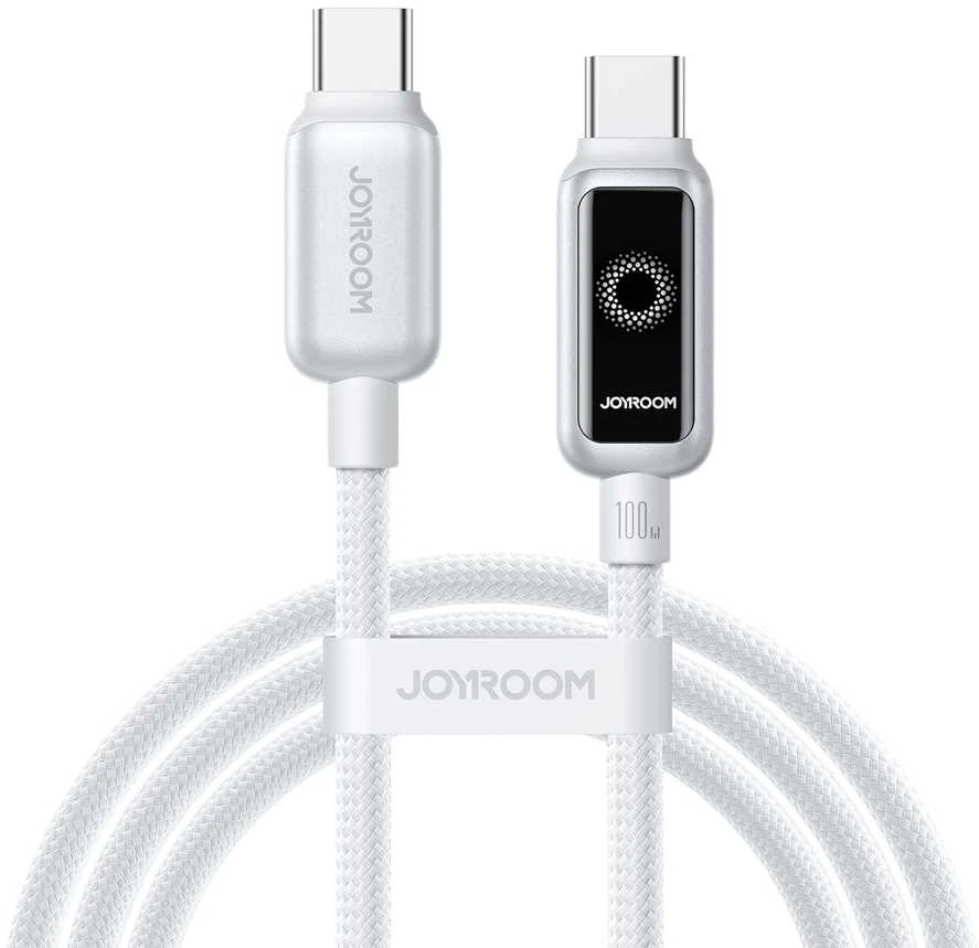 Joyroom S-A55 StarFlight 100W USB-C – USB-C laidas 1,2 m – Baltas