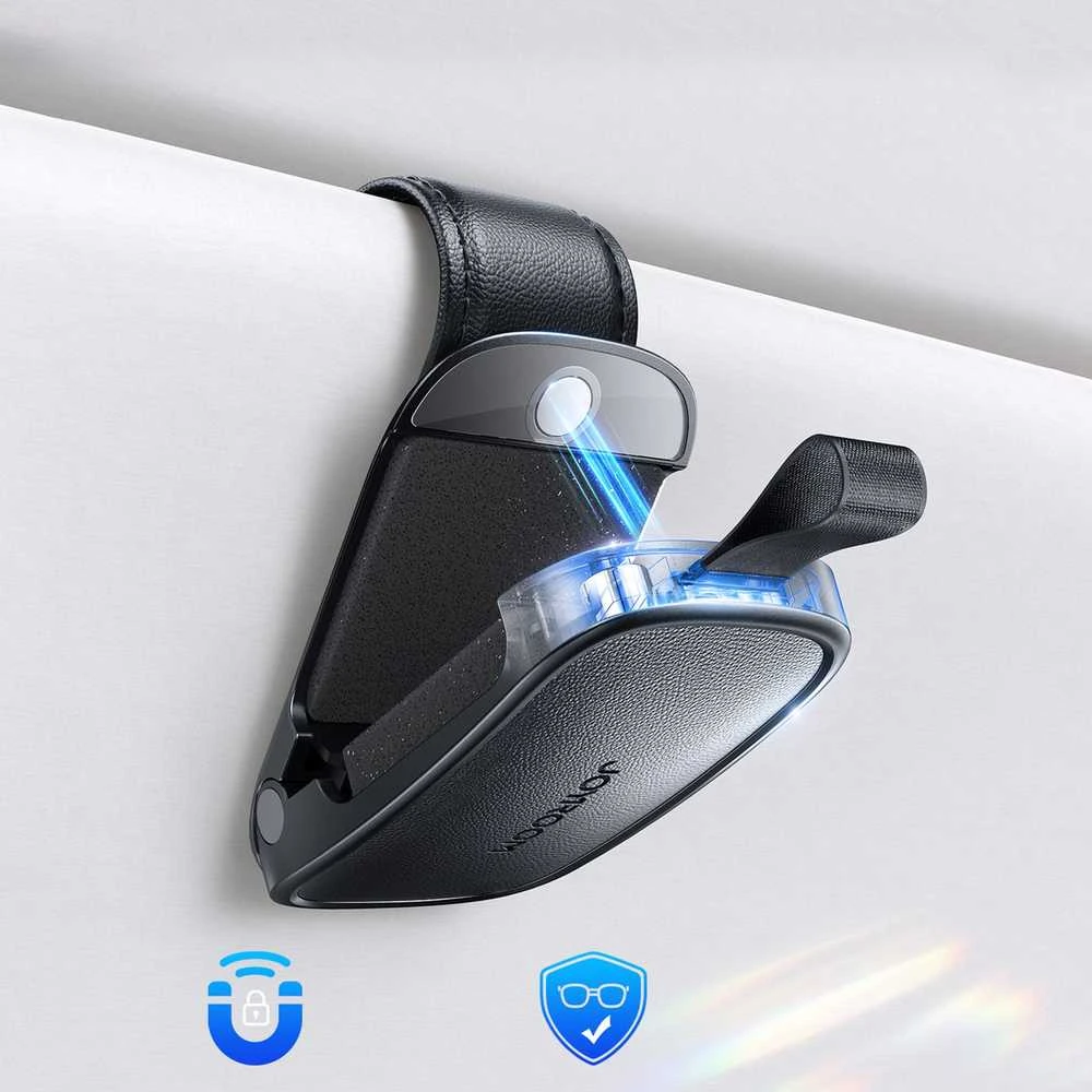 Joyroom JR-ZS511 Saulės skydelio laikiklis su magnetiniu segtuku - Juodas