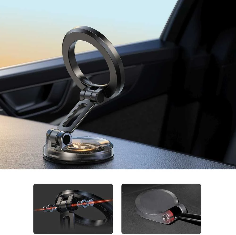Joyroom JR-ZS505 magnetinis prietaisų skydelio laikiklis, suderinamas su „MagSafe“ - Juodas
