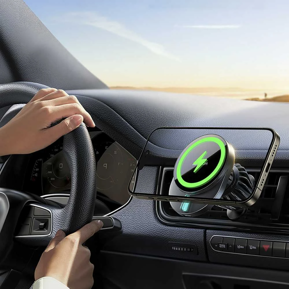 Automobilinis laikiklis-įkroviklis Joyroom JR-ZS409 MagSafe 15W juodas