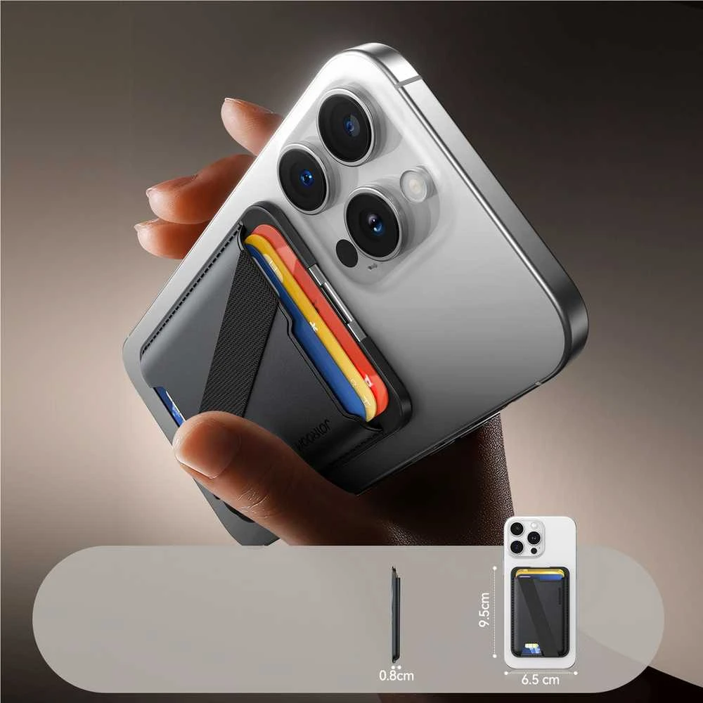 Dėklas Joyroom JR-ZS432 magnetinė piniginė, suderinama su MagSafe – juodos spalvos