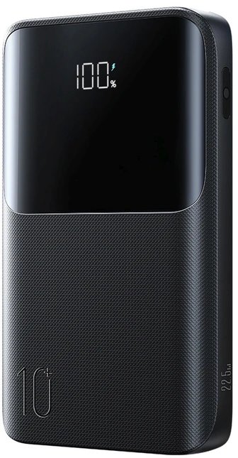 Joyroom JR-QP191 Star Series Mini 10000mAh 22.5W Powerbank with Digital Ekranas - Juodas