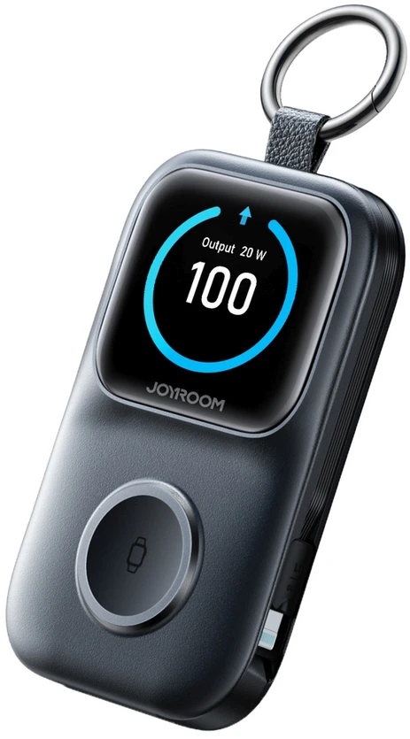 Joyroom JR-W19 5000mAh išorinė baterija su 5W belaidžiu laikrodžio įkrovimu - Juodas