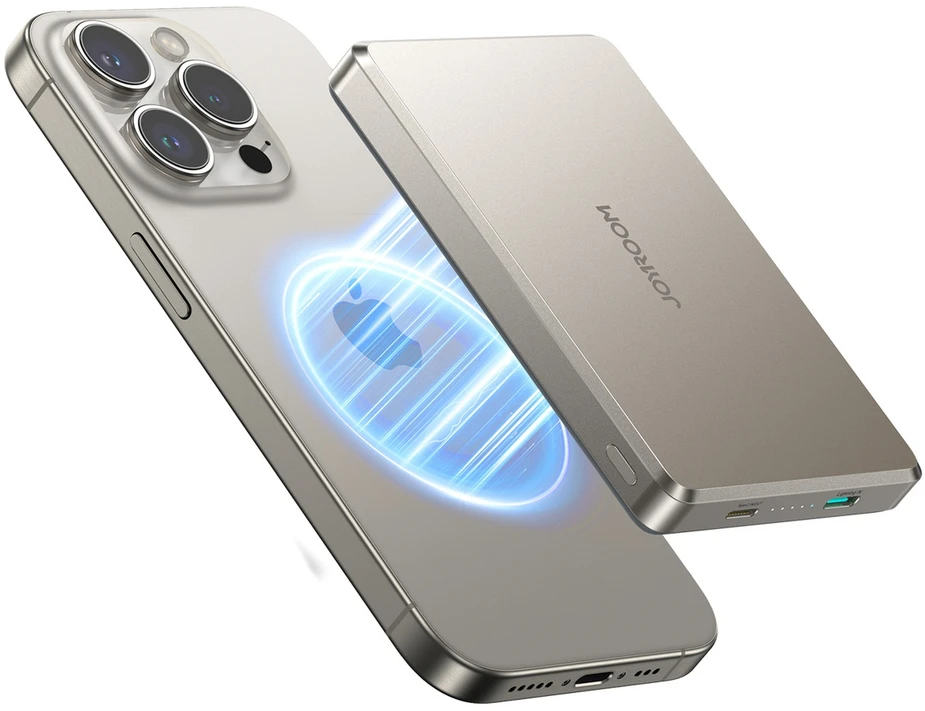 Išorinė baterija Power Bank Joyroom JR-PBM08 Pro 22.5W MagSafe 10000mAh Natural Titanium