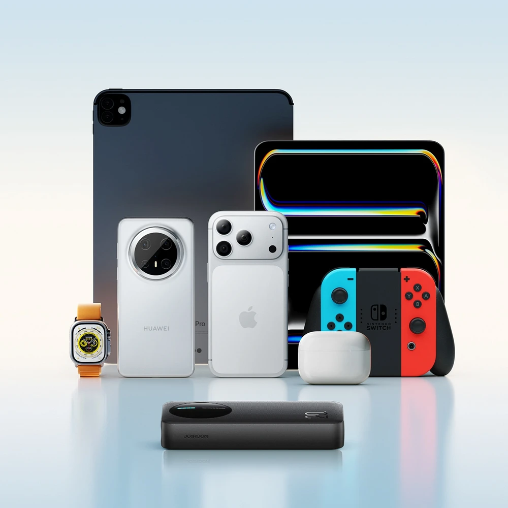 Joyroom JR-PBF14 Pro išorinė baterija 22,5 W 20000 mAh su skaitmeniniu ekranu 2x USB-A 1x USB-C - juoda