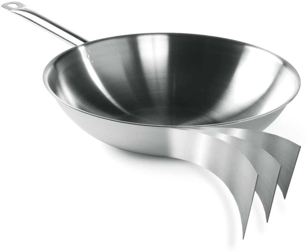 Keptuvė WOK 3-PLY - bez pokrywki - Hendi 839003