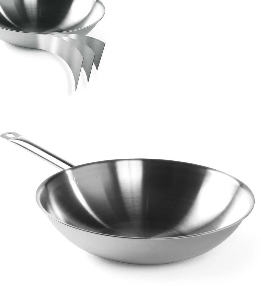 Keptuvė WOK 3-PLY - bez pokrywki - Hendi 839003