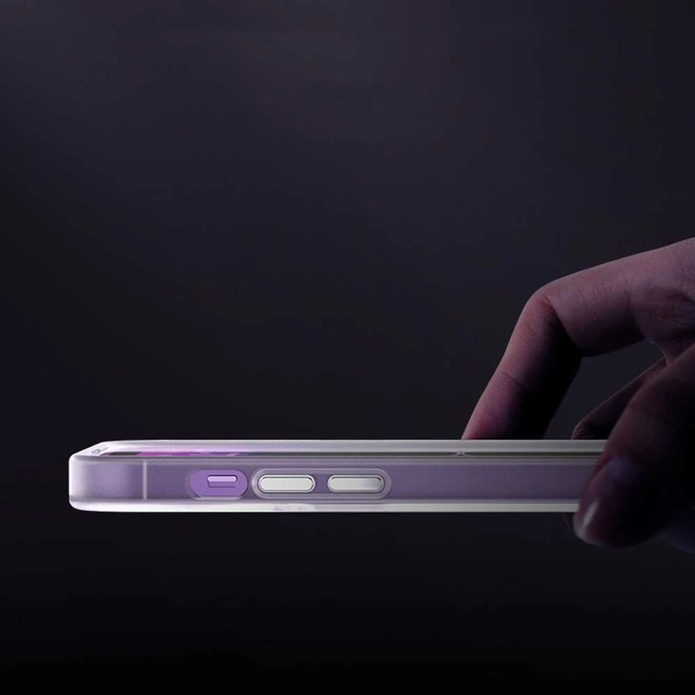 Kingxbar PQY Geek Series magnetic iPhone 14 Plus MagSafe dėklas telefonui sidabrinės spalvos