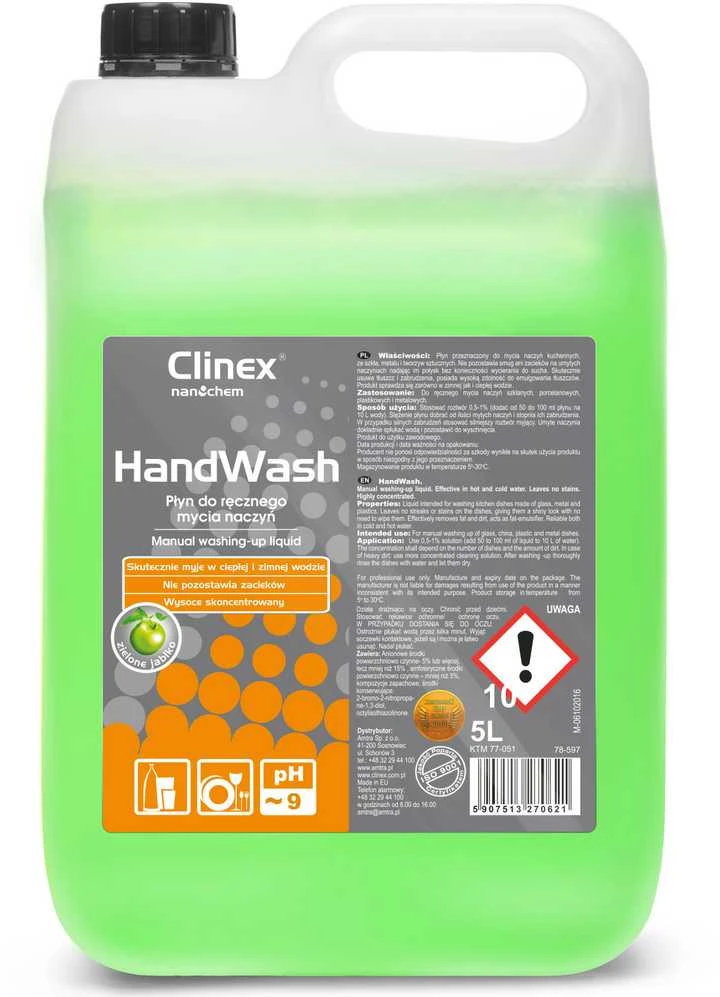 Clinex CLINEX Rankų muilas 5L 77-051, skirtas rankiniam indų plovimui