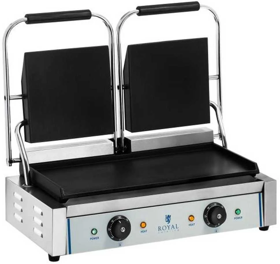 Kontaktinės dvipusės dvipusės sklandžiai kontaktinės grotelės 3600W 230V Royal Catering