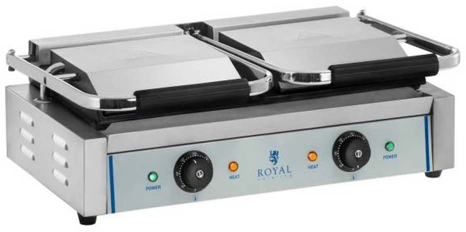 Kontaktinės dvipusės dvipusės sklandžiai kontaktinės grotelės 3600W 230V Royal Catering