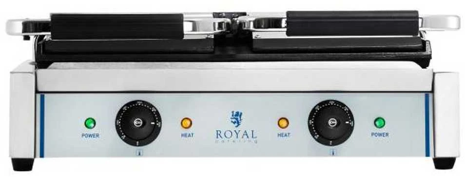 Kontaktinės dvipusės dvipusės sklandžiai kontaktinės grotelės 3600W 230V Royal Catering