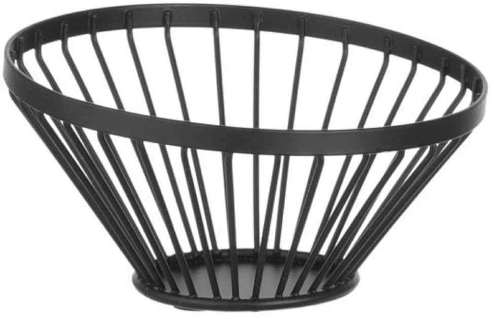 Krepšelis, vielinis vaisių dubuo, juodas su matine danga, skersmuo. 150 mm – Hendi 427095