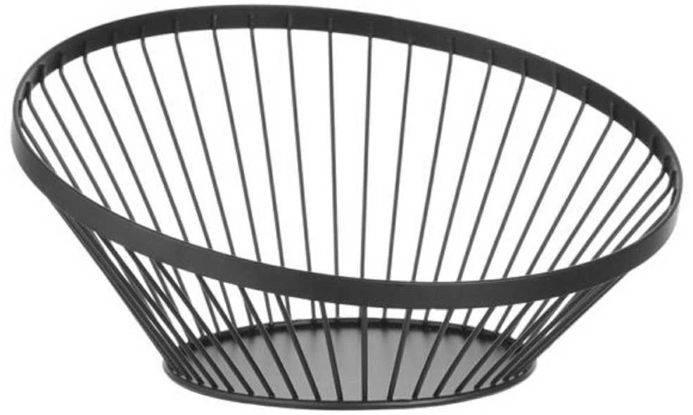 Krepšelis, vielinis vaisių dubuo, juodas su matine danga, skersmuo. 280 mm – Hendi 427088