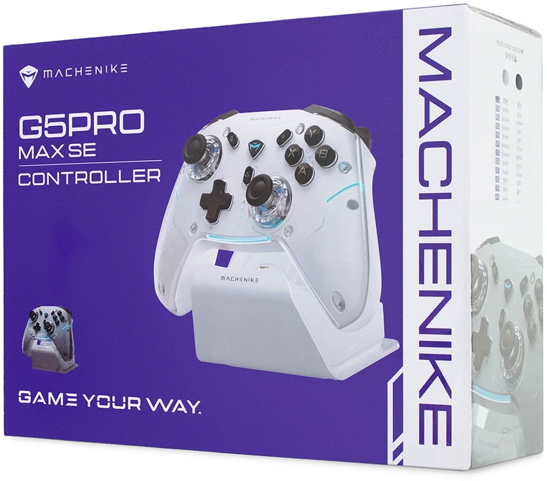 „Machenike G5Pro Max“ belaidis žaidimų valdiklis su įkrovimo stotele – pilkas