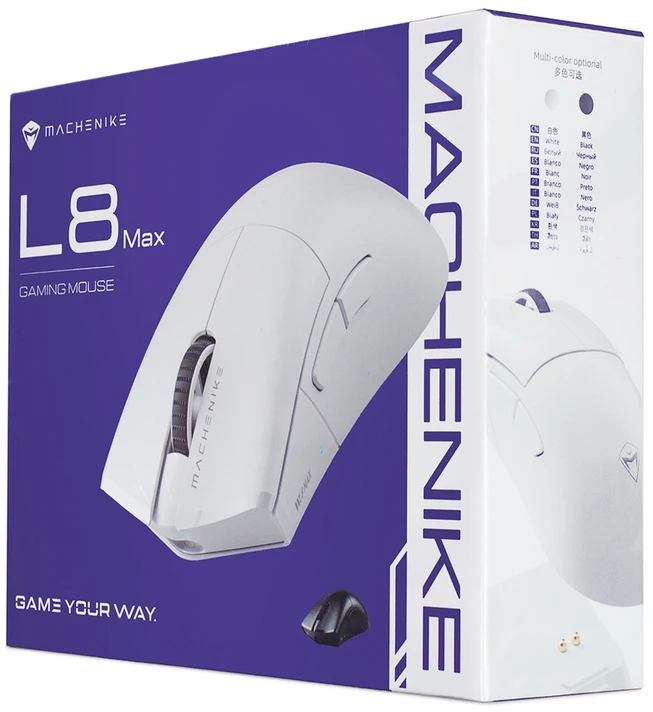 Machenike L8 Max Belaidė pelė žaidimams with Charging Station - Juodas