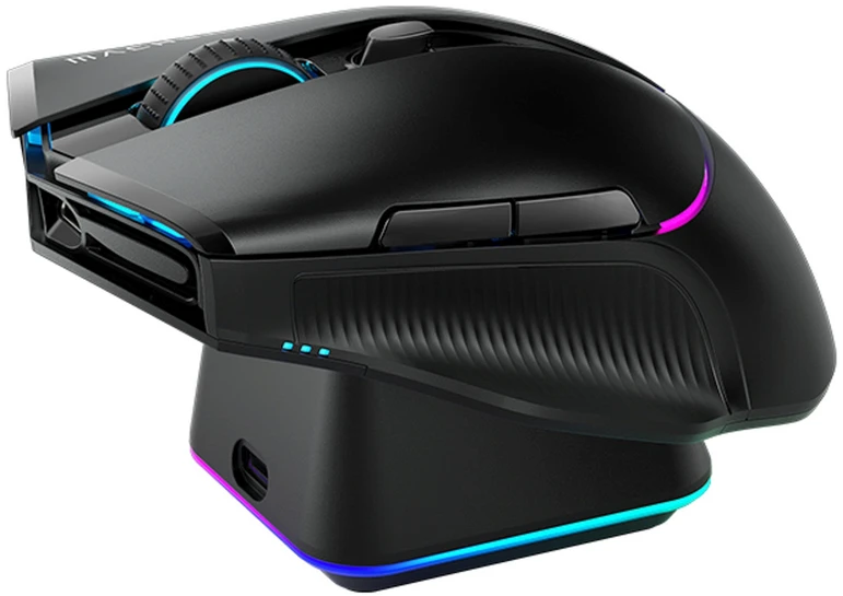Machenike L8 Pro Belaidė pelė žaidimams with Charging Station - Juodas