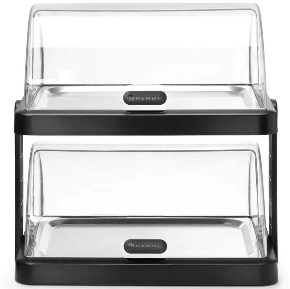 Maisto produktų demonstravimo vitrina, vėsinama su įdėklais, 48x35x48cm - UNIQ Hendi 871812
