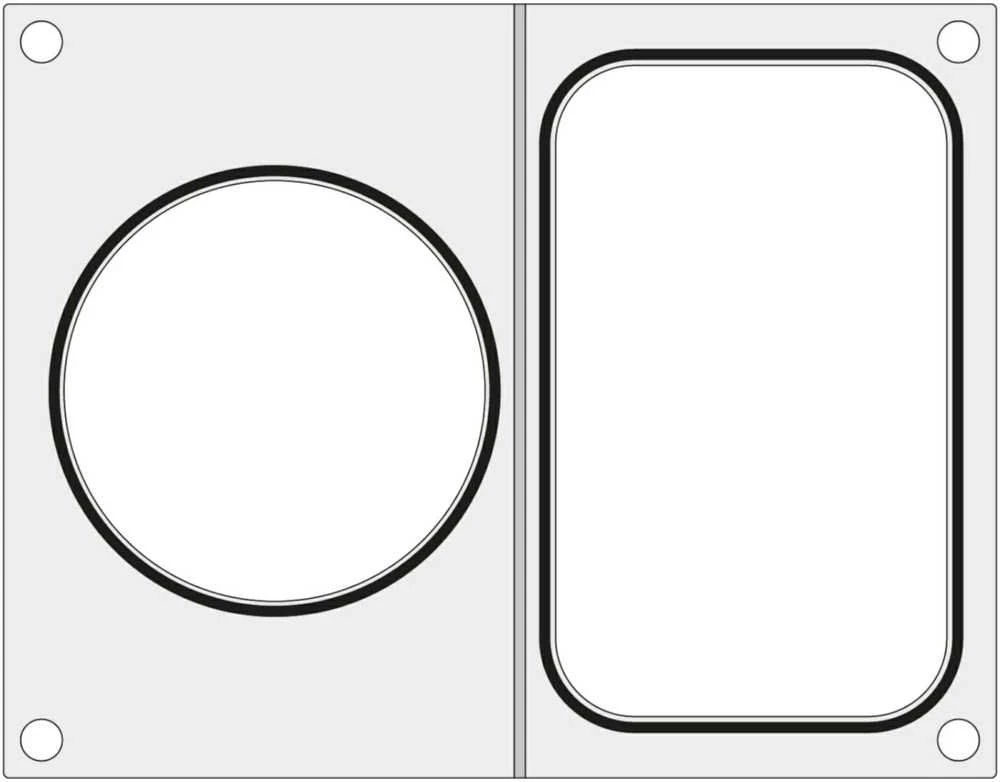 Matrica Hendi suvirinimo aparatui padėklui be padalijimo 178x113 mm + konteinerio sk. 115 mm – Hendi 805657