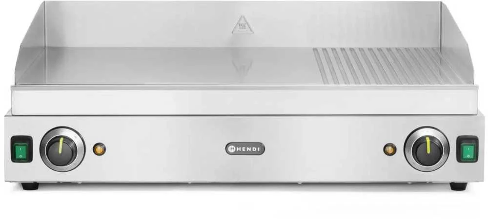 Profi Line lygių griovelių dviguba kaitlentė nuolatiniam darbui 3500W - Hendi 203163
