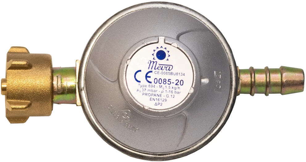 Meva Dujų slėgio reduktorius LPG dujų balionui 37mbar 1,5kg/h Type 694