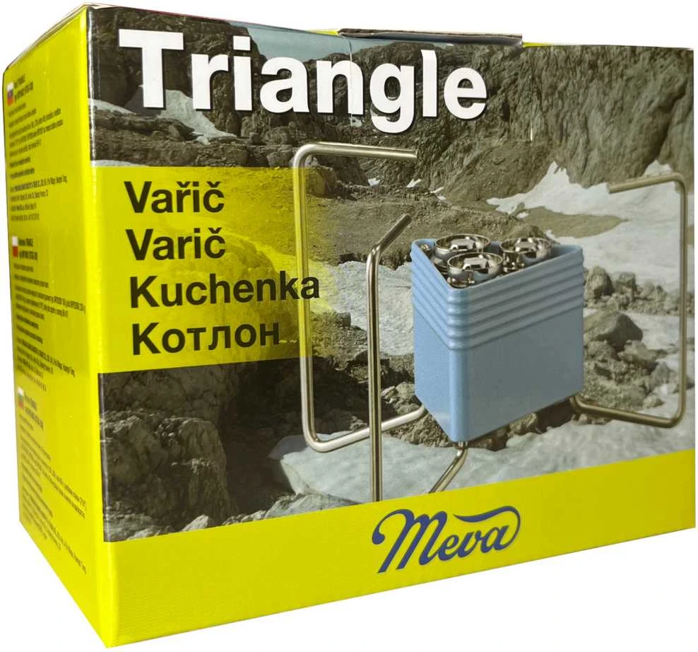 MEVA TRIANGLE dujinė viryklė su kasetėmis, 3 degikliais, 2,3 kW žiebtuvėlis