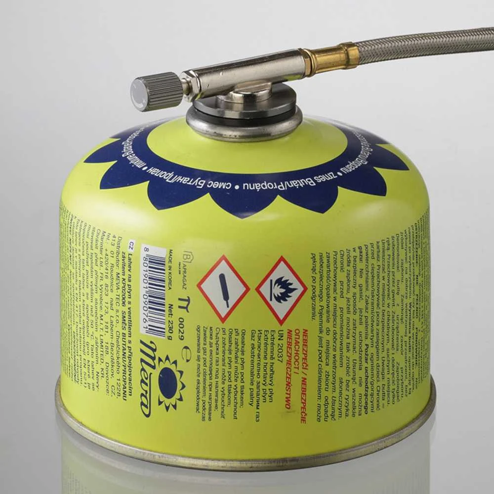 MEVA TRIANGLE dujinė viryklė su kasetėmis, 3 degikliais, 2,3 kW žiebtuvėlis