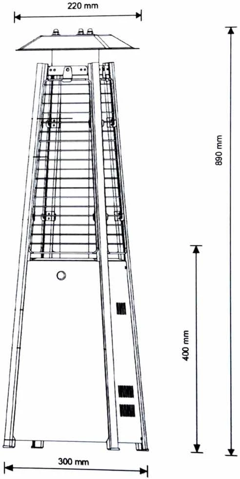 MEVA PYRAMID MINI dujinė stalinė lempa dujinis stalo šildytuvas