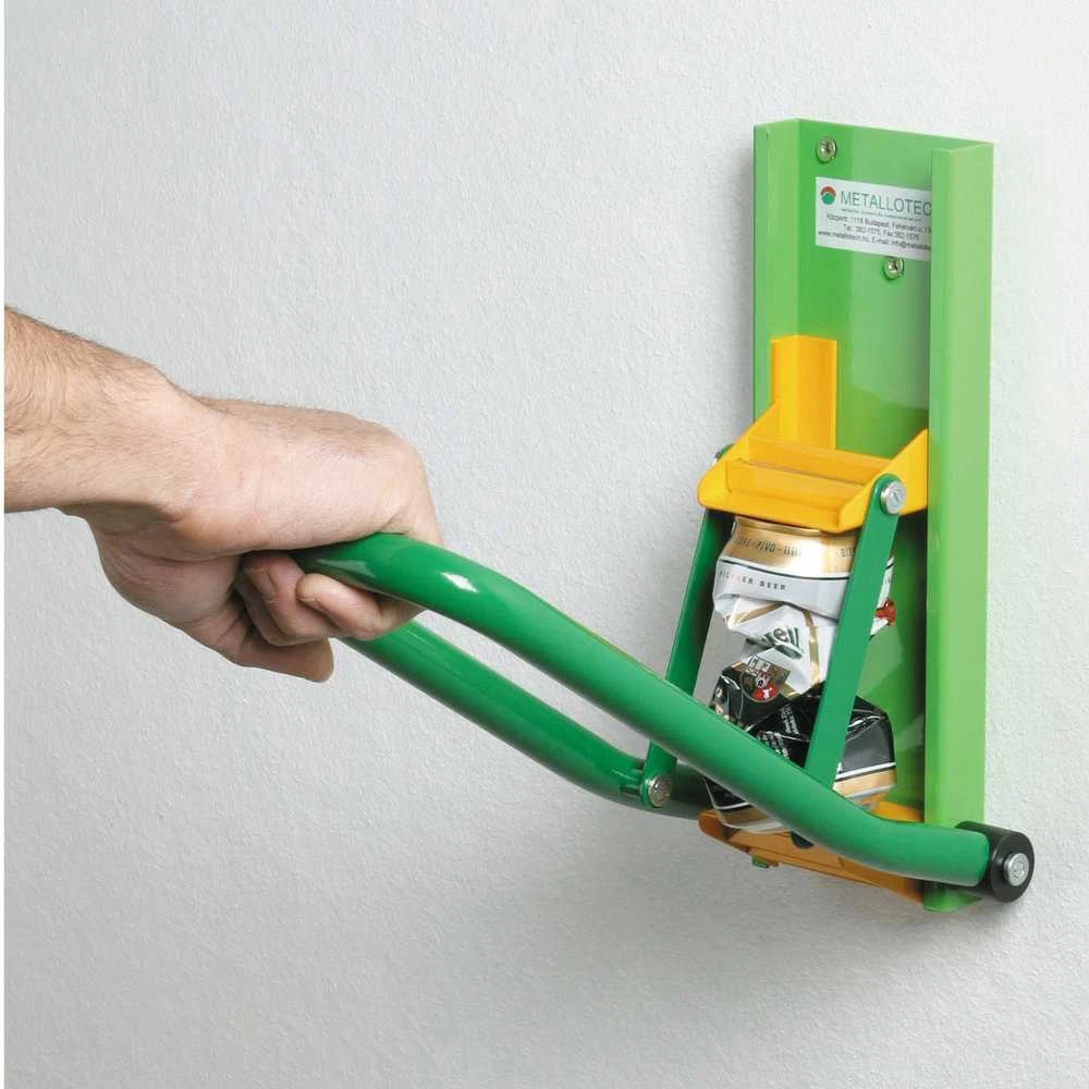 MEVA Presas aliuminio skardinėms 0,33l / 0,5l montuojamas ant sienos.