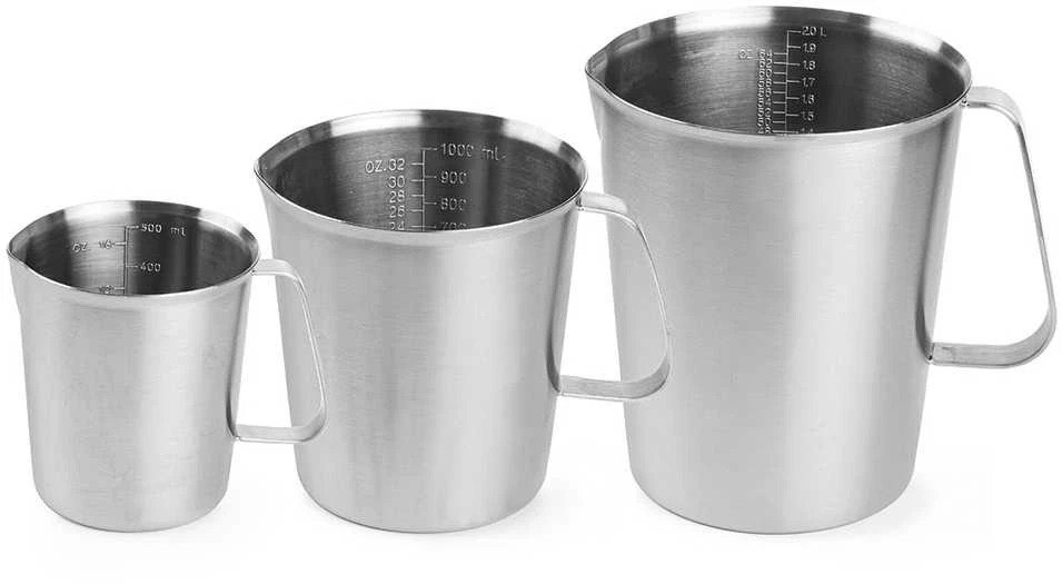 Virtuvinis matavimo puodelis su nerūdijančio plieno svarstyklėmis, 0,5 l - Hendi 516102