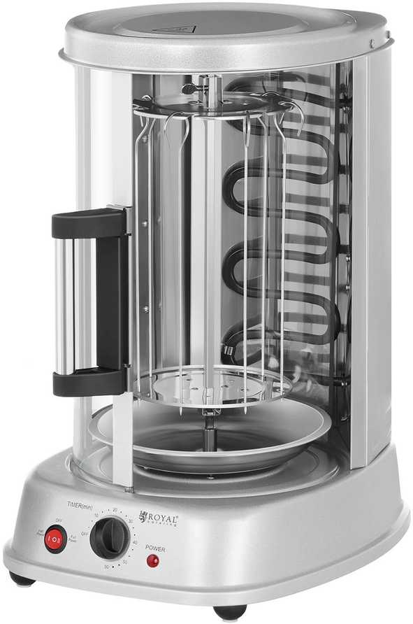 MINI skrudintuvo kepsninė kebabui, giroskopui, daržovėms, vertikali, 3in1, 1500W Royal Catering RCGV-1400