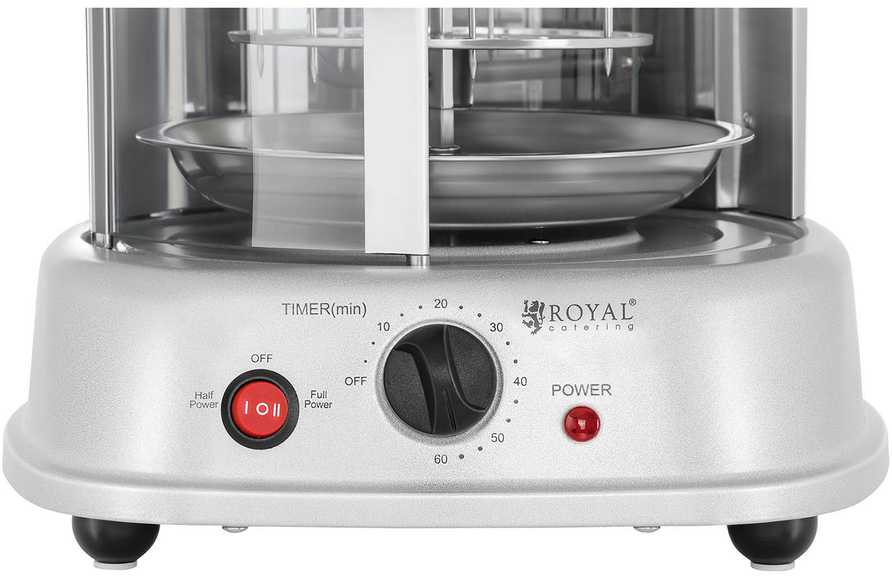 MINI skrudintuvo kepsninė kebabui, giroskopui, daržovėms, vertikali, 3in1, 1500W Royal Catering RCGV-1400