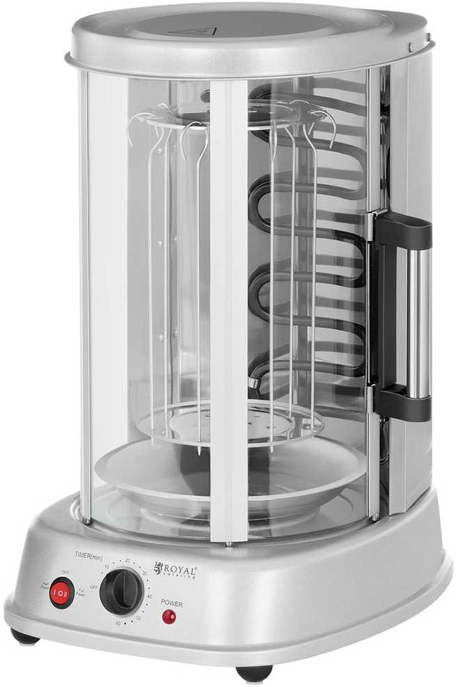MINI skrudintuvo kepsninė kebabui, giroskopui, daržovėms, vertikali, 3in1, 1500W Royal Catering RCGV-1400