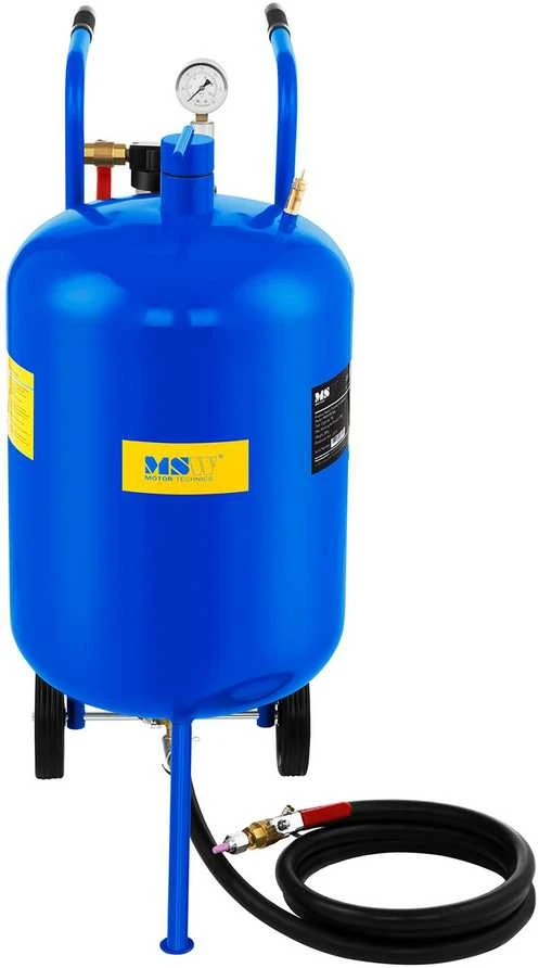 Mobilus smėliavimo įrenginys, sifoninis smėliavimo įrenginys ant ratų, 76 L MSW