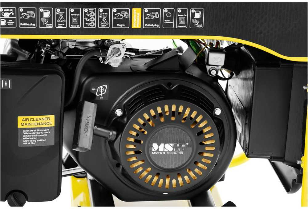 MSW Inverterinis elektros generatorius 5 l 230 V 3600 W AVR
